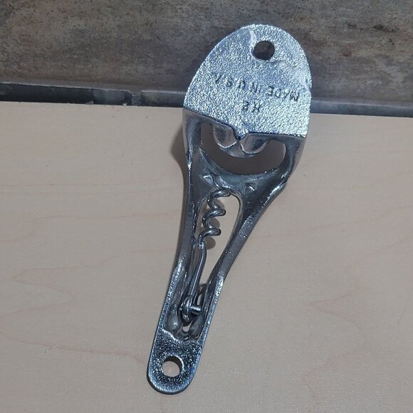 Vintage Coca Cola Wall Mount Bottle Opener Cork Screw Brown M Co N News Virginia - Picture 7 of 10